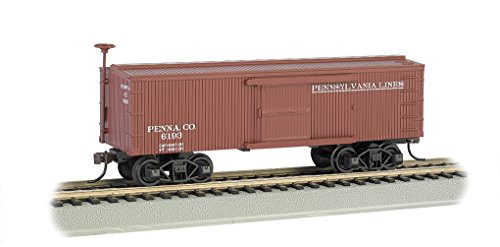 Bachmann Old-Time Box Car-Pennsylvania Lines N Scale, Prototypical Oxide Red Bachmann Old-Time Box Car-Pennsylvania Lines N Scale, Prototypical Oxide Red