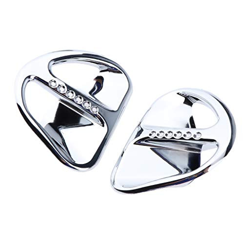 D DOLITY Motorcycle ABS Chrome Fairing Scoop Air Vent Intake Accents Grilles Duct Trim Cover Decorations for Honda Goldwing GL1800 2001_2011
