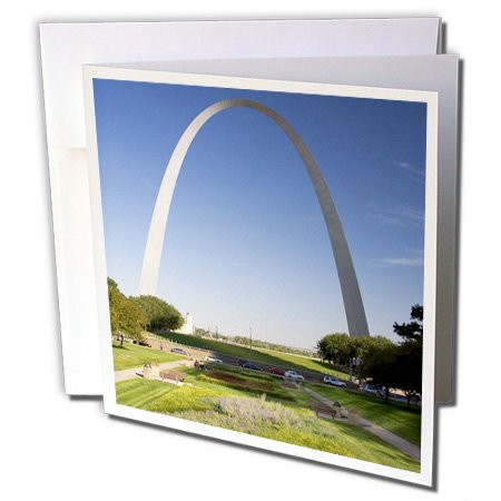 3dRose Greeting Cards, St Louis, Mississippi River, Gateway Arch (gc_91512_2)