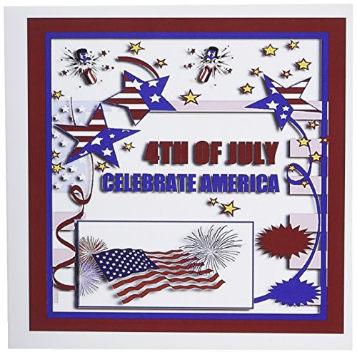 3dRose 4th of July Celebrate America Flag Stars and Firecrackers - Greeting Cards, 6 x 6 inches, set of 12 (gc_20170_2) 3dRose 4th of July Celebrate America Flag Stars and Firecrackers - Greeting Cards, 6 x 6 inches, set of 12 (gc_20170_2)