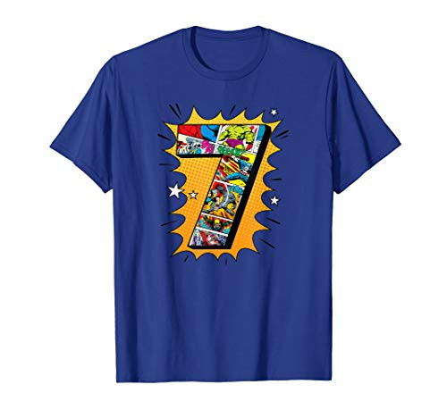 Marvel Avengers Comics 7th Birthday T_Shirt