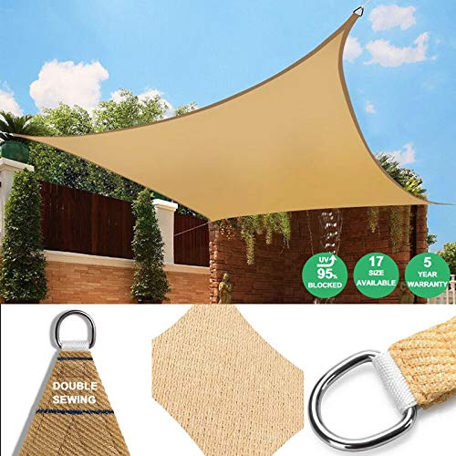 TALITARE Sun Shade Sail Rectangle_ 6' x 10'Canopy Sand Cover for Patio Outdoor Backyard UV Block Shade Sail for Garden Playground