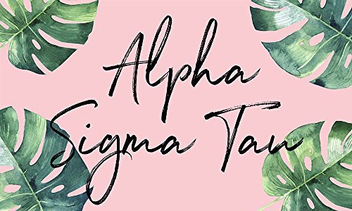 Alpha Sigma Tau _ Sorority Letter Flag _Tropical Design_