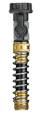 Orbit 2 Pack Hose Coupling with Flexible Coil Hose Protector and Shut_Off Lever _ Hose Faucet C.