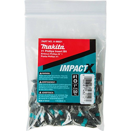 Makita A-98821 Impactx 1 Phillips 1? Insert Bit, 50 Pack, Bulk