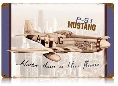 Tin speaking P_51 Mustang Military Plane Door Home Vintage Metal Sign Steel TIN Sign Iron Painting 8X12 INCH Tin speaking P_51 Mustang Military Plane Door Home Vintage Metal Sign Steel TIN Sign Iron Painting 8X12 INCH