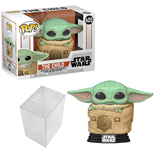 Funko Pop! Star Wars The Mandalorian _ The Child in Bag Bundle with 1 PopShield Pop Box Protector Funko Pop! Star Wars The Mandalorian _ The Child in Bag Bundle with 1 PopShield Pop Box Protector