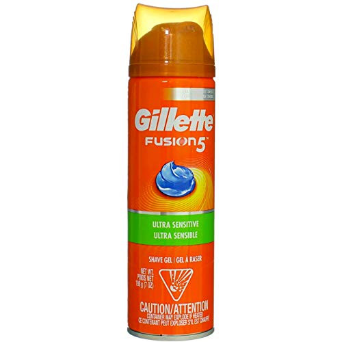Gillette Fusion Shave Gel Ultra Sensitive 7 Ounce _207ml_ _3 Pack_