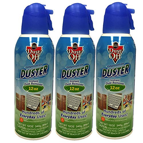 Falcon Dust_Off Compressed Gas Duster for Electronics Devices_ 12 oz Cans Last Extra Long_ 3 Packs
