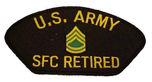 Embroidered Patch _ Patches for Women Man _ US Army SFC Sergeant First Class Retired E_7 Rank Soldier for Life