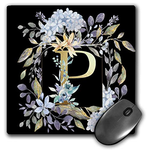 3dRose Monogram P Pretty Image of Watercolor Blue Hydrangea Floral _ Mouse Pads _mp_327849_1_ 3dRose Monogram P Pretty Image of Watercolor Blue Hydrangea Floral _ Mouse Pads _mp_327849_1_