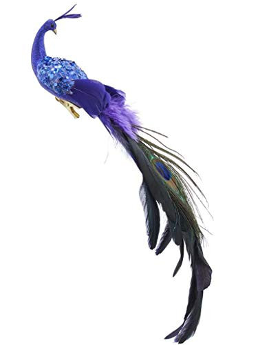 Kurt Adler Feather Peacock with Clip Bird Ornament _ Style B