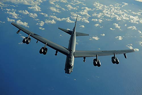 B_52 Bomber Attack Aircraft Cloud Wall Air Force Vivid Imagery Laminated Poster Print_20 Inch by 30 Inch Laminated Poster With Bright Colors And Vivid Imagery