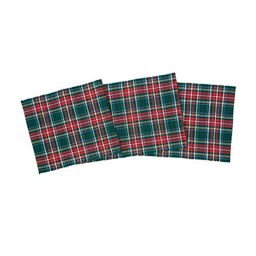 C and F Home Weston Plaid Runner Runner Red