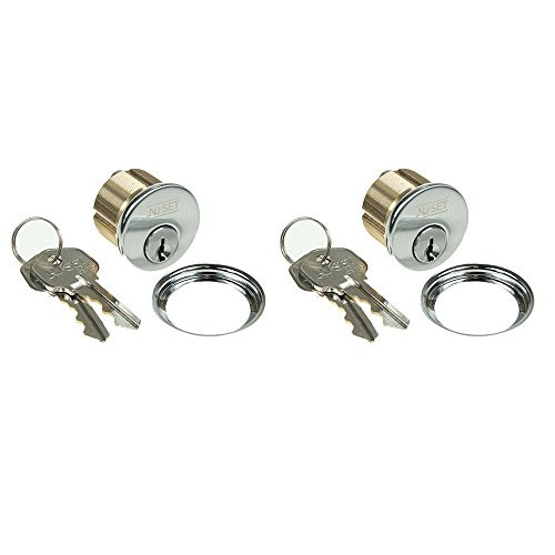 NUSET 2 x 2152-KA Mortise Cylinde, 1-1/4 Inch