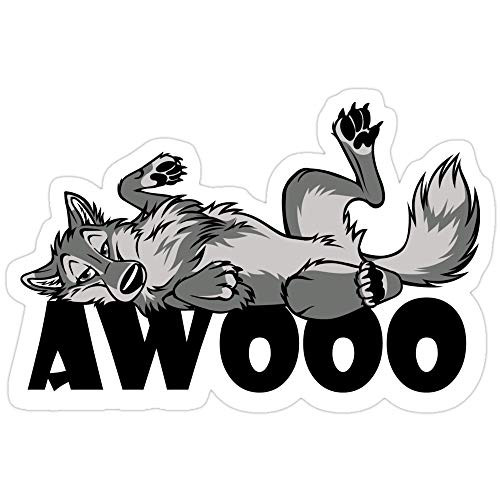 B. Strange Mall Lazy Awoo Feral Wolf Stickers _3 Pcs Pack_
