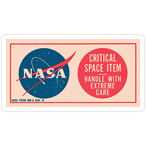 B. Strange Mall NASA _ Critical Space Item Handle with Extreme Care _Front_ Stickers _3 Pcs Pack_