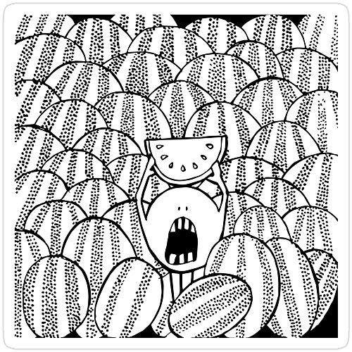 B. Strange Mall I Carried a Watermelon Stickers _3 Pcs Pack_