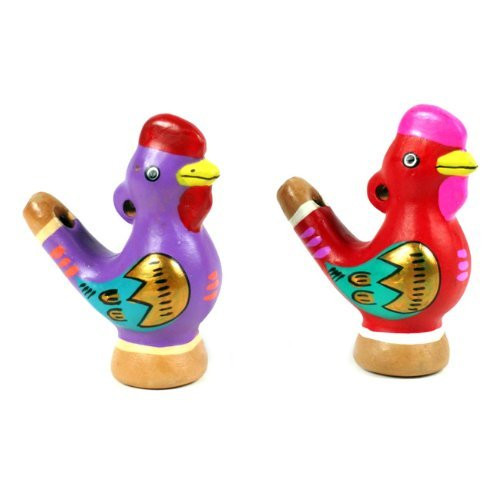 One Ocarina Clay Chirping Whistle Rooster Flute Sanyork Hand Made~Peru Packaged New 004392