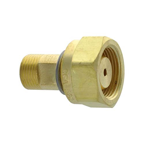 Western Enterprises 306 Brass Cylinder Adaptors_CGA_520 B Tank Acetylene to CGA_300 Commercial Acetylene