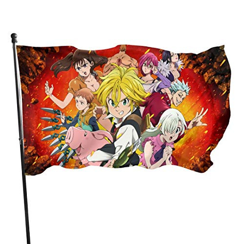 NarcNton The Seven Deadly Sins Flags 3x5 Foot Polyester Banner Flags 3x5 Ft