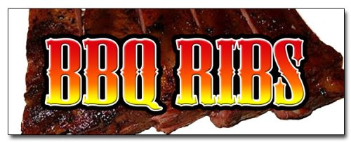 36 inch  BBQ Ribs Decal Sticker barbque bar_b_q BBQ