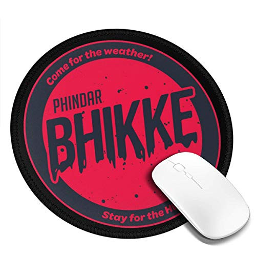 B.H.I.K.K.E Printed Round Mouse pad_ Office Desktop or Gaming Cloth Surface Natural Rubber Round Mouse Mat