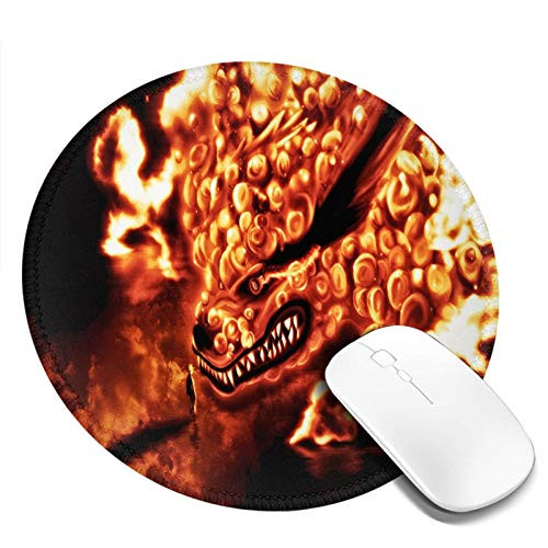 K_yubi Printed Round Mouse pad_ Office Desktop or Gaming Cloth Surface Natural Rubber Round Mouse Mat