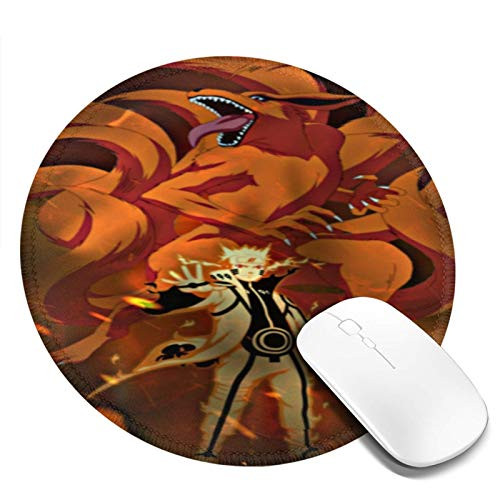K_yubi KYU_bi Printed Round Mouse pad_ Office Desktop or Gaming Cloth Surface Natural Rubber Round Mouse Mat