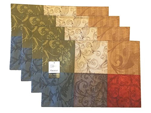 Mainstays Tuscany Kitchen Collection - Fabric Placemats (Set of 4)