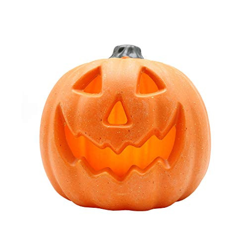 XHK LED Pumpkin Lights Battery Operated_ Flameless Flickering Candle for Halloween Decorative Jack_O_Lantern Light Decor_ Flameless Candles for Pumpkins Party Decorations Halloween Lights