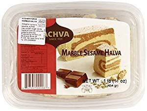 Achva Vanilla  and  Chocolate Flavored Sesame Halva 16 Oz. Pack Of 3.