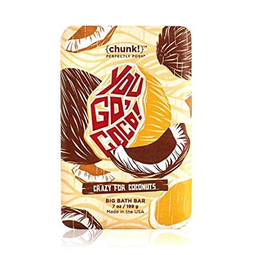 Perfectly Posh YOU GO_ COCO! Crazy For Coconuts Big Bath Bar _chunk!__ 7 oz.