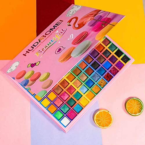 99 Colors Eyeshadow Palette_ Rechoo Rainbow Colors Fusion Eyeshadow Palette_ Professional Matte Glitter Makeup Pallet_ Colorful Powder Long Lasting Eye Shadow _99 Colors_B_