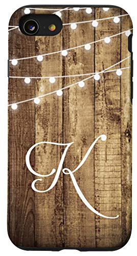 iPhone SE _2020_   7   8 Letter K Initial Personalized Monogram Name Rustic Farmhouse Case