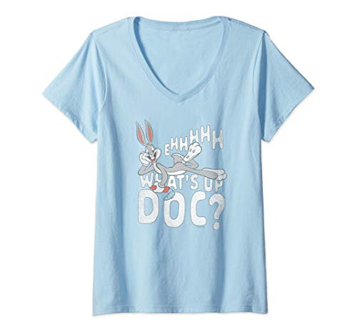 Womens Looney Tunes Bugs Bunny What's Up Doc? V_Neck T_Shirt Womens Looney Tunes Bugs Bunny What's Up Doc? V_Neck T_Shirt
