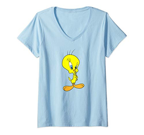 Womens Looney Tunes Tweety Bird V_Neck T_Shirt