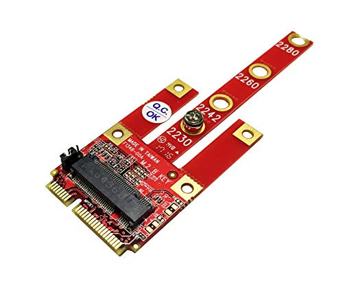 Ableconn MPEX_134B Mini PCIe Adapter with M.2 Key B Slot _ Support USB PCIe SATA Based M2 B Key or B_M Key Module for Mini PCI Express