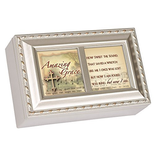 Amazing Grace Champagne Silver Petite Music Box/Jewelry Box Plays Amazing Grace Amazing Grace Champagne Silver Petite Music Box/Jewelry Box Plays Amazing Grace