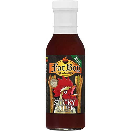 Fat Boy Natural BBQ Sauce_ Sticky Stuff_ 12 Ounce _Pack of 3_