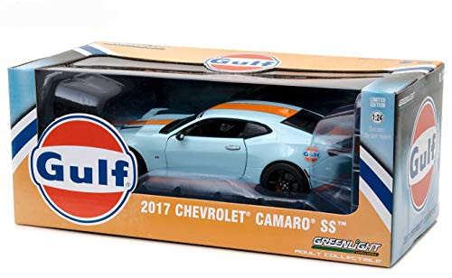 GREENLIGHT 1:24 2017 CHEVROLET CAMARO SS - GULF OIL BLUE DIECAST CAR 18233 GREENLIGHT 1:24 2017 CHEVROLET CAMARO SS - GULF OIL BLUE DIECAST CAR 18233