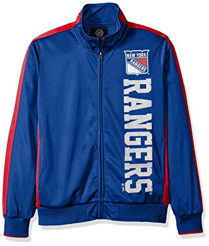 GIII For Her NHL New York Rangers Women's Drop Back Track Jacket_ Large_ Royal