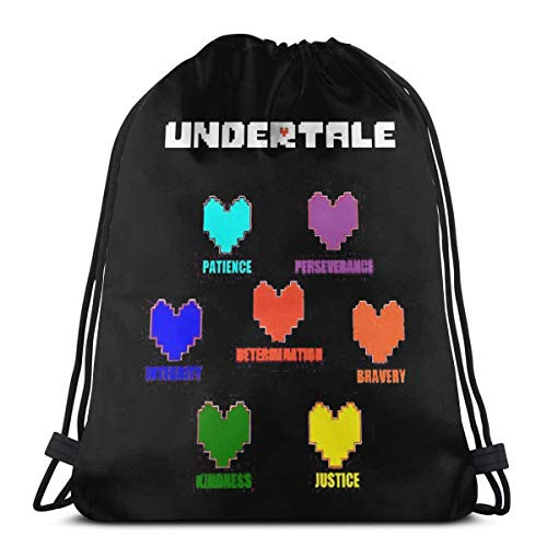 Lengyuye E Undertale Heart Drawstring Bags Gym Bag for Women Men Children