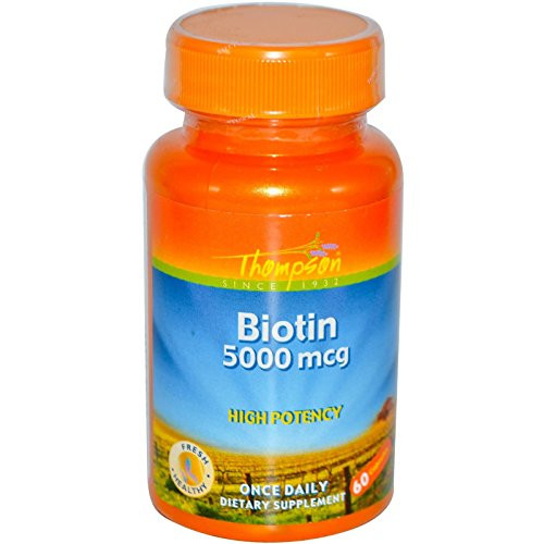 Thompson Biotin_ Veg Cap _Btl_Plastic_ 5000mcg 60ct
