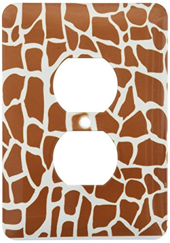 3dRose lsp_155617_6 Giraffe Skin Graphic Animal Print Pattern Brown and Yellow African Safari Modern Stylish Light Switch Cover