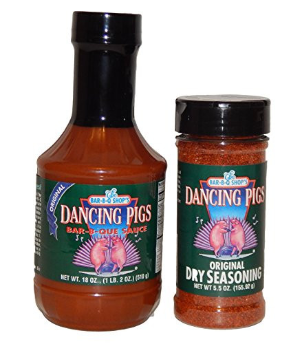 The Bar_b_q Shop's Dancing Pigs Original BBQ Sauce and Rub Combo Pack