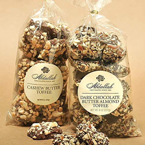 Abdallah Chocolates Dark Chocolate Butter Almond Toffee 7oz. Abdallah Chocolates Dark Chocolate Butter Almond Toffee 7oz.