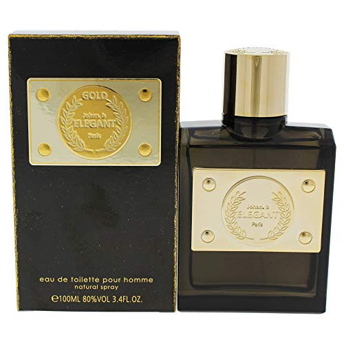 Johan B. Elegant Gold for Men Eau De Toilette Spray_ 3.4 Ounce