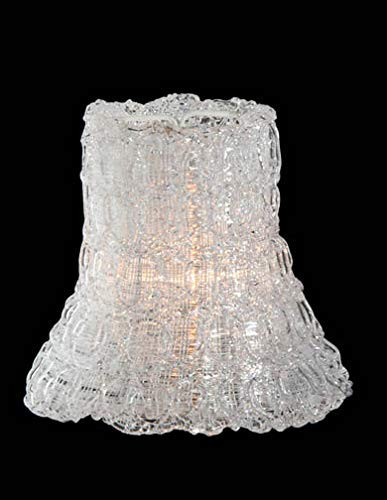 B and P Lamp Clear Mini Bell Shade_ 3 inch _T_ X 4.5 inch _B_ X 4.5 inch _H_