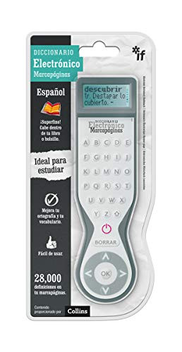 IF Electronic Dictionary Bookmark Single Language Definitions _ Spanish_ Grey